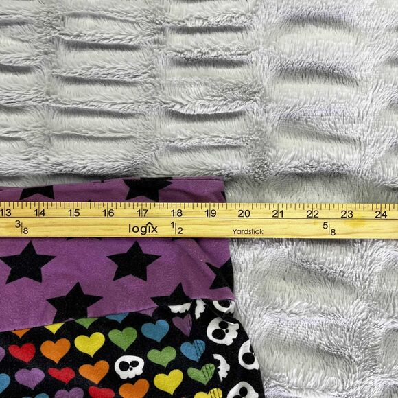 Handmade Leggings Women’s 2XL Colorful Heart Skull Star Gothic Emo Yoga Pants - Picture 4 of 6